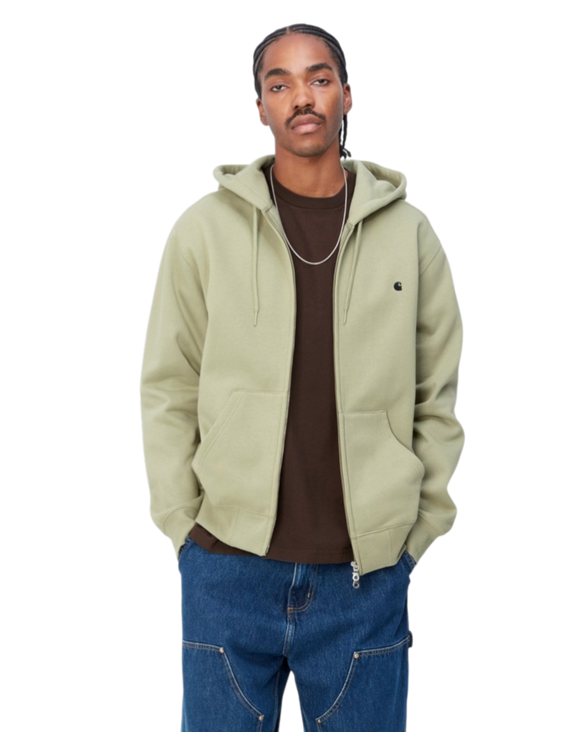 Carhartt WIP Hooded Madison Jacket Black Green Tea