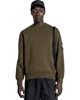 C.P. Company Cotton Crew-Neck Sweatshirt Green 18CMSS098A110044G