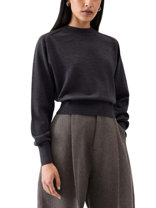 Jacquemus Logo Embroidery Wool Sweater Grey