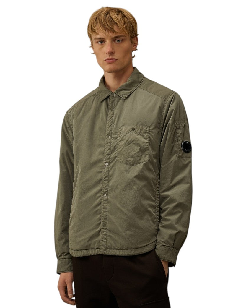 C.P. Company Chrome-R Lens Button Overshirt Gunmetal Grey