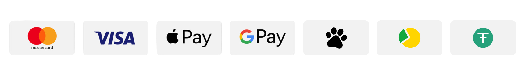 Способи оплати: Mastercard, Visa, Apple Pay, Google Pay, monobank, Оплата частинами, USDT